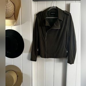 MOVING SALE!! Who What Wear Green Suede Moto Jacket